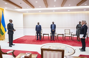 Ambassador Alexander POLYAKOV presented his Letters of Credence to H.E. Mr. Paul KAGAME